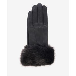Barbour Faux-Fur Trimmed Leather Gloves
